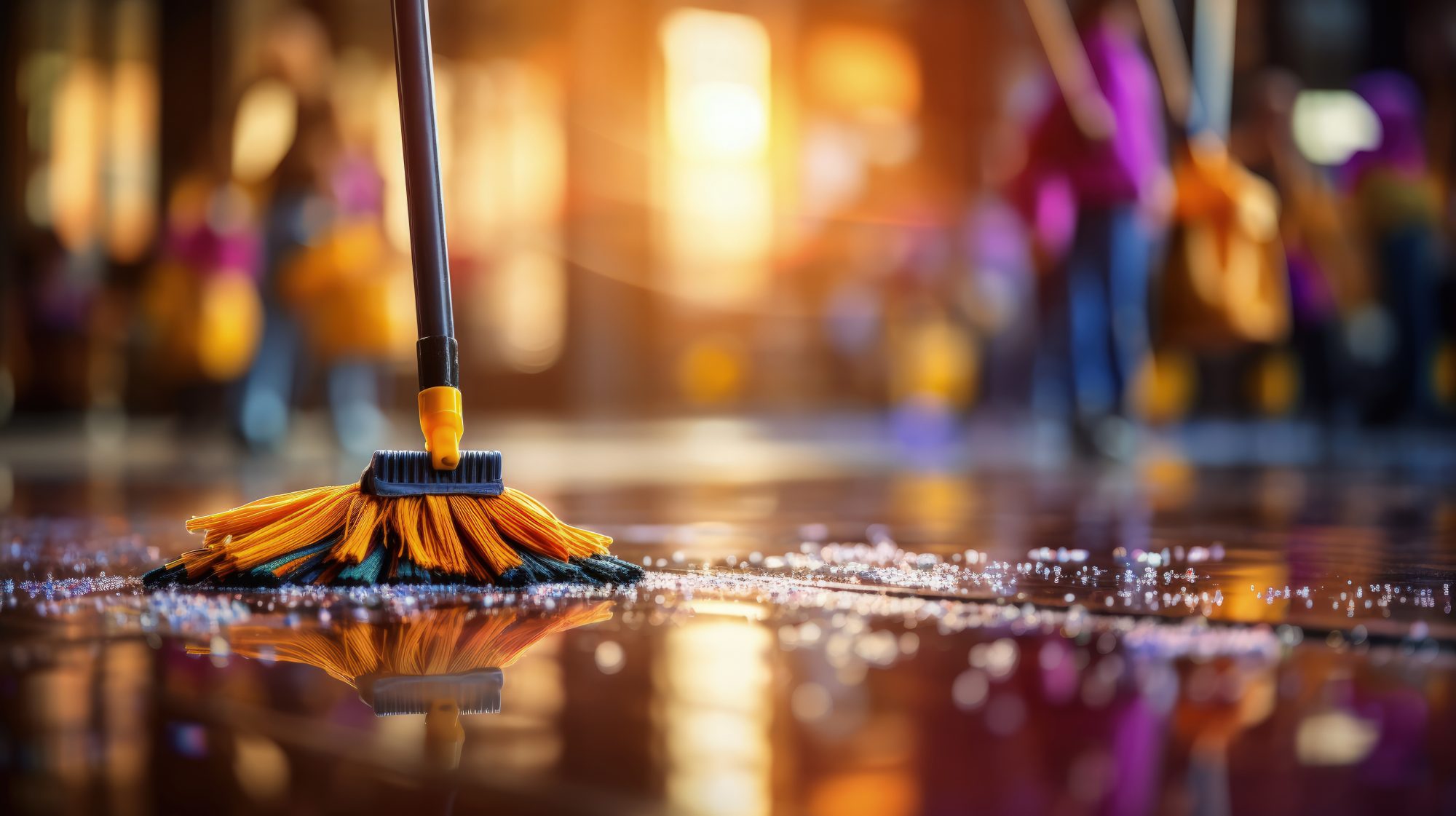 Transformative cleanliness: professional cleaning services for homes and businesses, ensuring immaculate spaces through expert maintenance, sanitation, eco-friendly practices for spotless environment. AI generated